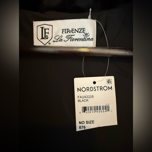 NWT La Fiorentina Faux-fur Black Poncho - Picture 7 of 13